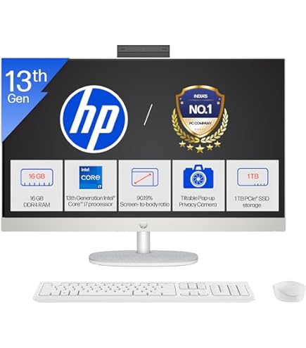 HP Pavilion All-in-One Desktop PC, 27-inch Full HD IPS Touchscreen